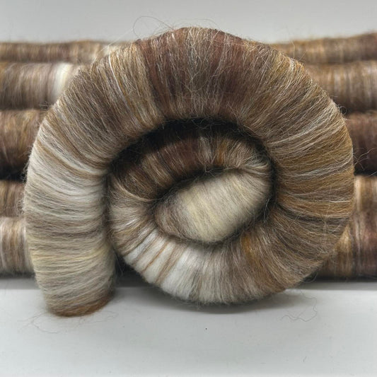 Fiber Art Rolag Bundle "Coffee n' Cream" 4 oz (GMRB51)