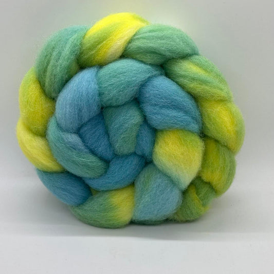 Shropshire Wool Top Braid (GSH14) ~ Hand dyed ~ 4 oz