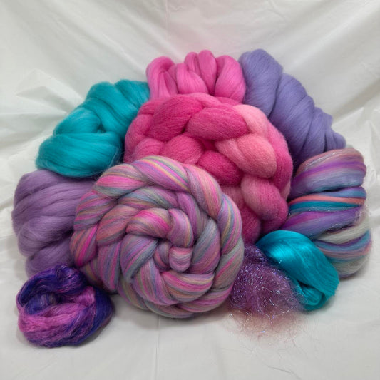 "Girl Glam" Double Braid Spinning Kit, Grab some glam fiber today! Large Kit at 12 1/2 oz! (V2)