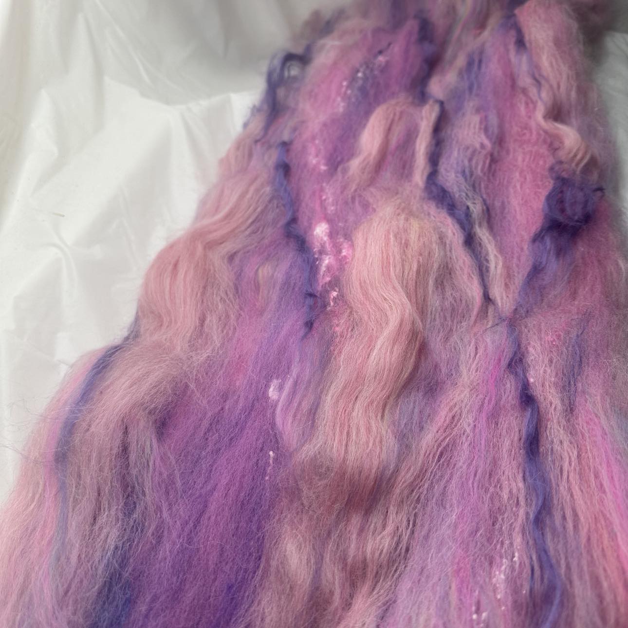 Fairytale Glam (GAB12) ~ Superb Art Batt, 3.8 oz with video of art batt in listing!