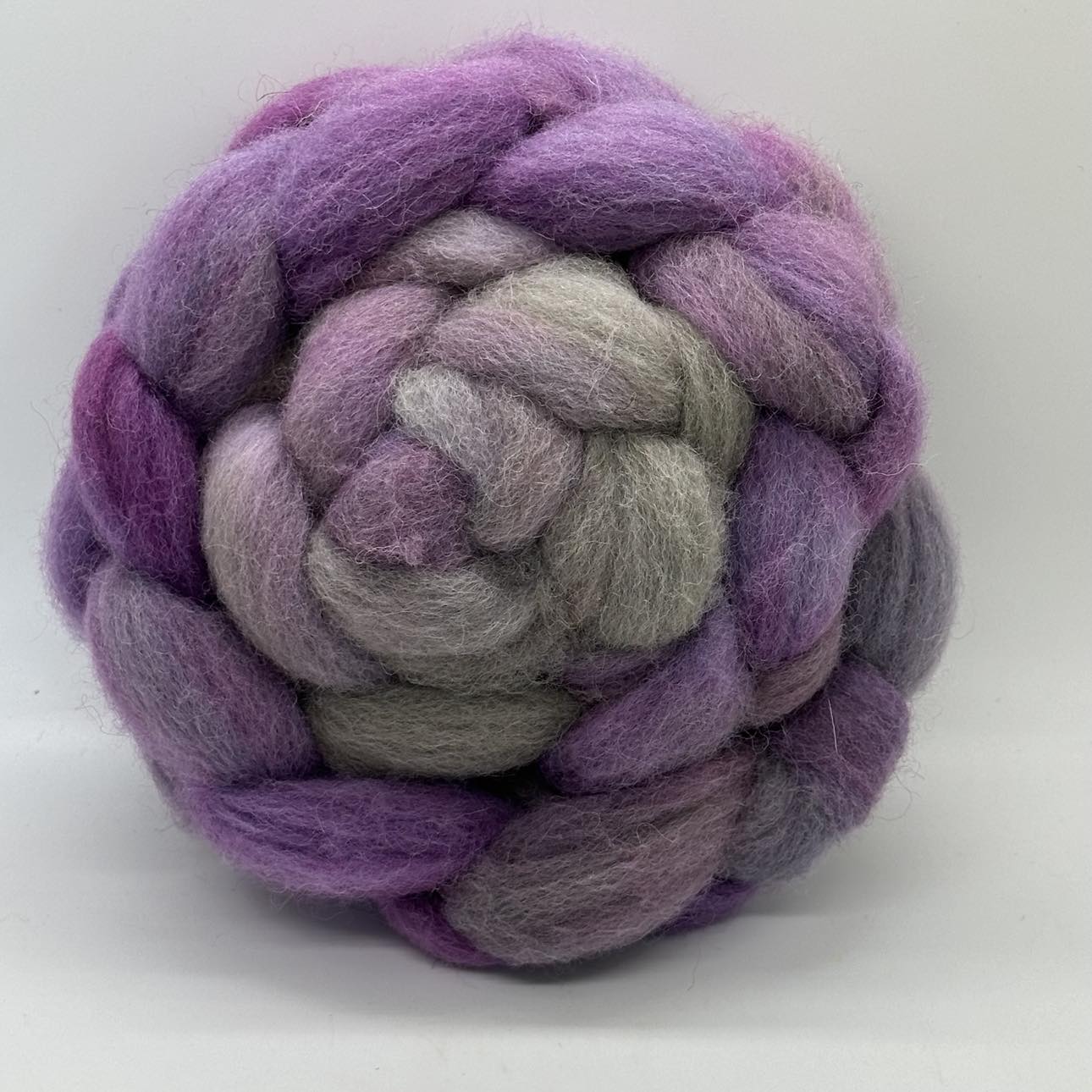 British Farm Blend Wool Top Braid (GBFM5) ~ Hand dyed ~ 4 oz