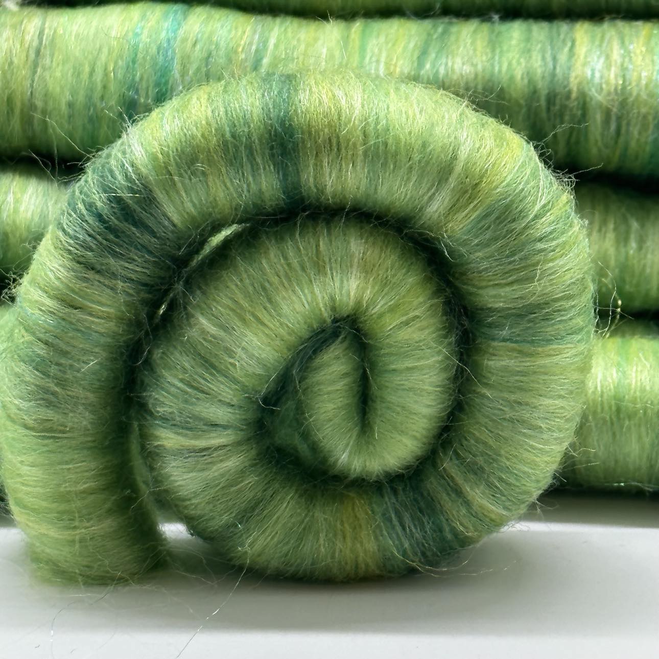 Fiber Art Rolag Bundle ~ Grass Is Greener ~ 4 oz (GRB41)